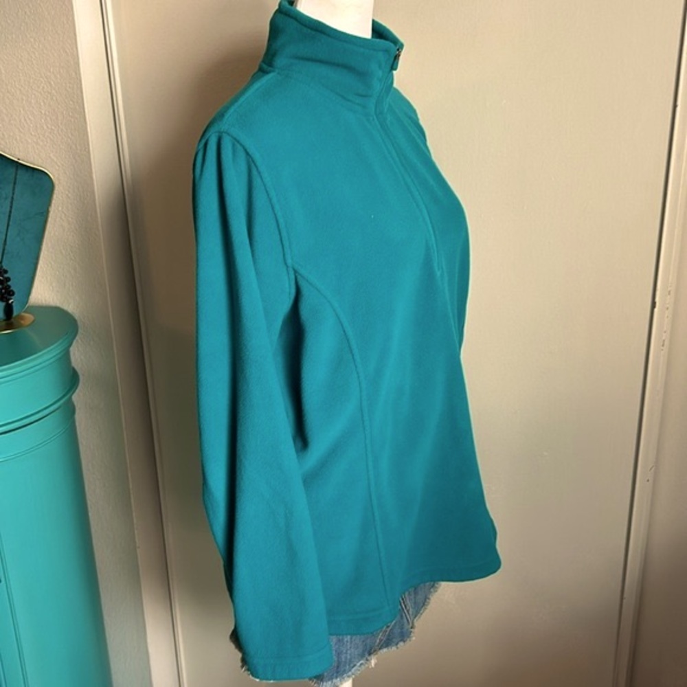Land’s End Women’s Quarter Zip Pullover Long Sleeve Fleece Jacket - Picture 2 of 9